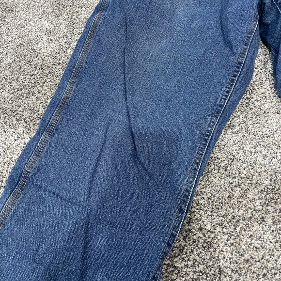 Lakin MCKey EUC flannel lined carpenter Blue Denim Jeans 34x32 vintage - Picture 9 of 11